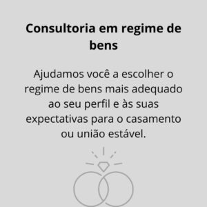 Serviço planejamento matrimonial oferecido por Edna Christe Advocacia.