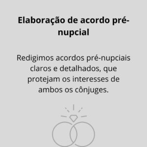 Serviço planejamento matrimonial oferecido por Edna Christe Advocacia.